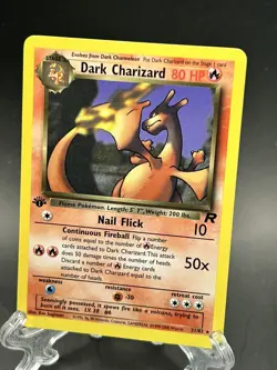 Dark Charizard 1st Edition Team Rocket Pokemon TCG Non-Holo Rare #21/82 - Image 1