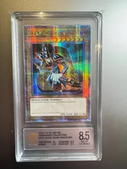 YU-GI-OH! PCG 8.5 Dark Magician LC01-EN005 QCR Att Error Card - Image 1