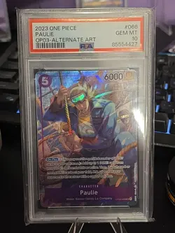 PSA 10 One Piece 2023 TCG Pillars of Strength Paulie Alternate Art OP03-066 - Image 1