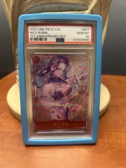 One Piece TCG - Nico Robin 1st Anniversary Chinese Promo OP01-017 -PSA10 - Image 1