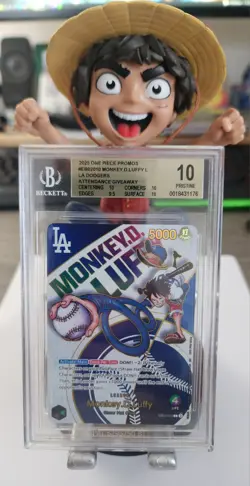 Monkey D. Luffy EB02-010 Leader Promo LA Dodgers Beckett 10 - Image 1