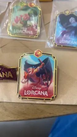 Disney Lorcana Promo Pin Lot of 8 With Chip And Dale Promo Box - Image 2