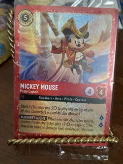 Mickey Mouse Pirate Captain Card 18/P2 EN 6 Foiled Disney Lorcana Promo Sealed - Image 3