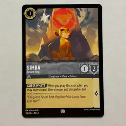 Simba 188/204 Disney Lorcana The First Chapter Regular Common Card NM - Image 1