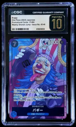 One Piece Card Game CGC Pristine 10 Buggy P-084 Weekly Shonen Jump 10/2024 Promo - Image 1