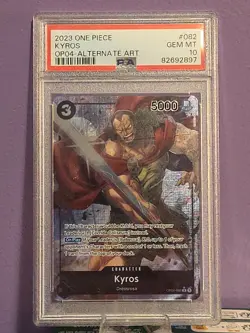 PSA 10 Kyros 2024 OP04-082 Alternate Art Rare One Piece - Image 1