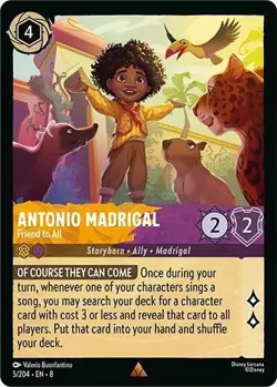 Disney Lorcana TCG Reign of Jafar - Antonio Madrigal - Friend to All 5/204 - Image 1