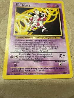 Pokemon TCG Jungle Set Mr. Mime 22/64 Non-Holo Card Rare LP Condition - Image 3