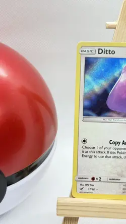 Pokemon TCG Holo Ditto Card 17/18 Detective Pikachu Movie LP - Image 3