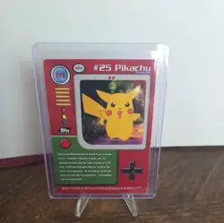 TV2 Pikachu Pokemon Card FOIL Topps Series 1 1999 TV Animation Edition - Image 4