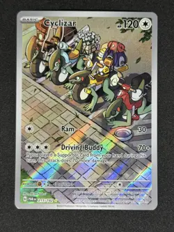Pokemon TCG Cyclizar 215/182 Paradox Rift Holo Illustration Rare Card - Image 1