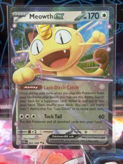 Meowth ex 062/088 Perfect Order Double Rare Pokemon Card PSA Worthy!!! - Image 1