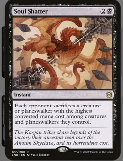 MTG Soul Shatter - ZENDIKAR RISING - Rare NM - Image 1