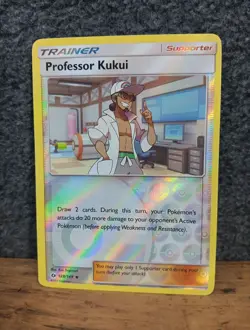 Pokemon Sun and Moon Professor Kukui Uncommon Trainer Card 128/149 NM Trading - Image 1