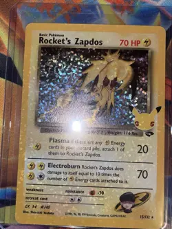 Team Rockets Zapdos 2021 Celebrations 25th Anniversary Holo 15/132 Pokemon NM - Image 4