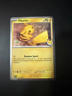 Pikachu 51/162 Stamped 2026 Pokemon Day 30th Anniversary Promo TCG - Image 1