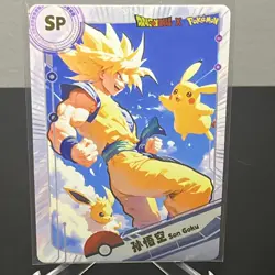Dragon Ball x Pokemon SP Son Goku Pikachu Eevee CCG - Image 1