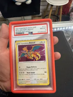 Pokemon Special Delivery Bidoof SWSH177 Promo Holo Sword & Shield PSA 8 - Image 5