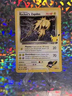 Pokemosn TCG: Rocket's Zapdos 15/132 Holo Celebrations 25th Anniversary - Image 1