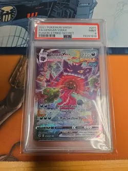 Pokemon TCG Gengar VMAX Alternate Art Fusion Strike 271/264 PSA 9 - Image 1