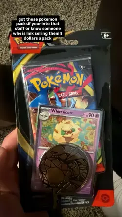 Pokemon Mega Evolution Phantasmal Flames Booster Pack Whimsicott Promo & Coin - Image 2