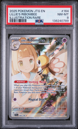 PSA 8 POKEMON EN-JOURNEY TOGETHER ILLUSTRATION RARE LILLIE'S RIBOMBEE - Image 1