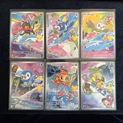 Pokemon First Partner Illustration Collection Series 1 Gen 4 And Gen 7 Set 🔥 - Image 1