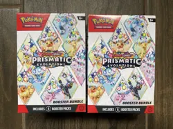 Prismatic Evolutions Booster Bundle Lot of x2 2025 Pokemon Sealed - Image 1