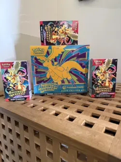 Pokemon Ascended Heroes 1 Pokemon Centre ETB & 3 Booster Bundles - ALL SEALED - Image 1