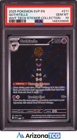 Pokemon 2025 Gothitelle 211 Promo White Tech Sticker Collection GEM MINT PSA 10 - Image 1