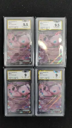 2025 Pokemon TCG S-CHN Mew #151C 151/151 Double Rare RR Holo PGS 9.5 Lot*4 LU57 - Image 1