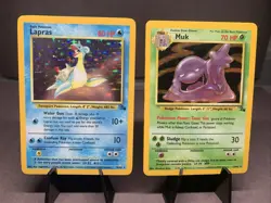 Pokemon TCG Fossil Set Lapras & Muk Holo Rare Lot WOTC VTG 1999 - Image 1
