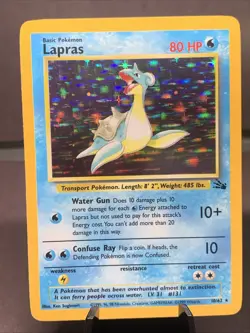 Pokemon TCG Fossil Set Lapras & Muk Holo Rare Lot WOTC VTG 1999 - Image 2