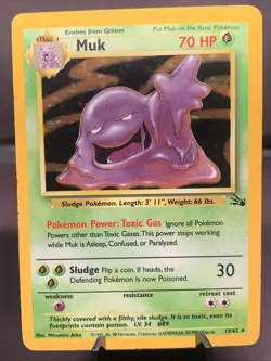 Pokemon TCG Fossil Set Lapras & Muk Holo Rare Lot WOTC VTG 1999 - Image 3