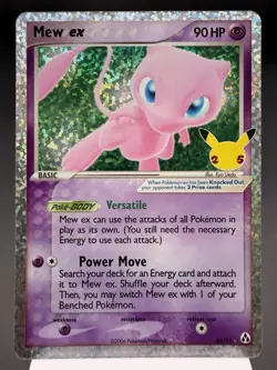 Mew ex 88/92 - Ultra Rare Holo - Celebrations Pokemon Card MINT - Image 1