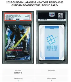 Bandai Gundam Card Game Deathscythe POP1 PSA10 LR Parallel NewTypeRising - Image 2
