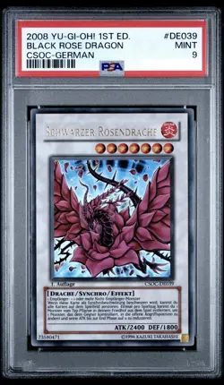 Yu-Gi-Oh! Schwarzer Rosendrache CSOC-DE039 1. Auflage Ultra Rare PSA 9 POP 1!!! - Image 1
