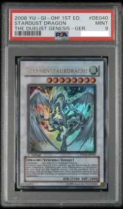 Yu-Gi-Oh! - Sternenstaubdrache TDGS-DE040 ULTRA Rare PSA 9 Mint 1.AUFLAGE POP 1! - Image 1