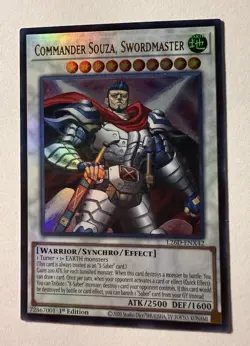 x1 Commander Souza, Swordmaster - L26D-ENX42 - Ultra Rare - 1st Edition Yu-Gi-Oh - Image 1