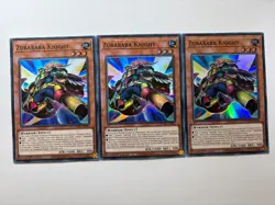 3 x Zubababa Knight DUAD-EN001 Super Rare 1st Edition YuGiOh Playset NM - Image 1