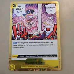 One Piece PRB-01 Pillars Of Strength Thunder Bolt Jolly Roger Rev Holo OP03-121 - Image 1