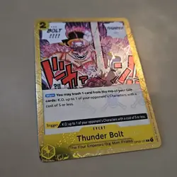 One Piece PRB-01 Pillars Of Strength Thunder Bolt Jolly Roger Rev Holo OP03-121 - Image 3