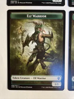 4x Mtg Commander Legends Elf Warrior Token NM/M Magic The Gathering - Image 2