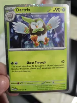 Dartrix 014/197 Cosmos Holo Rare Obsidian Flames Pokemon - Image 1