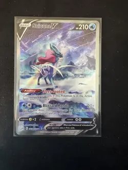 Pokemon TCG Suicune V GG38/GG70 Crown Zenith Galarian Gallery Holo NM Raw - Image 1