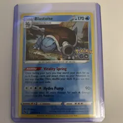 Pokemon TCG Blastoise Holo Rare Card Pokemon Go 017/078 Mint Condition - Image 1