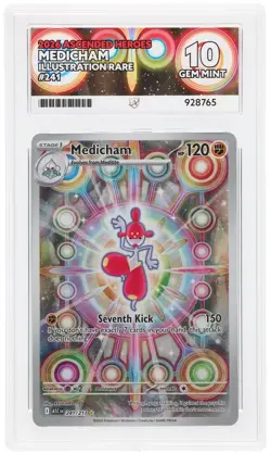 Pokemon Graded Card - Medicham 241/217 IR - Ascended Heroes - ACE 10 Gem Mint - Image 1