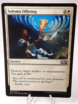 MTG - M15 - Solemn Offering - #033 - Lightly Played - Image 1