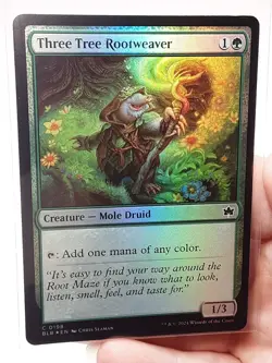 MTG - Bloomburrow - Three Tree Rootweaver - Foil - #0198 - Playset x4 -Near Mint - Image 1