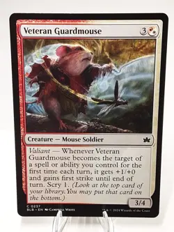 MTG - Bloomburrow - Veteran Guardmouse - #0237 - Playset x4 - Near Mint - Image 1